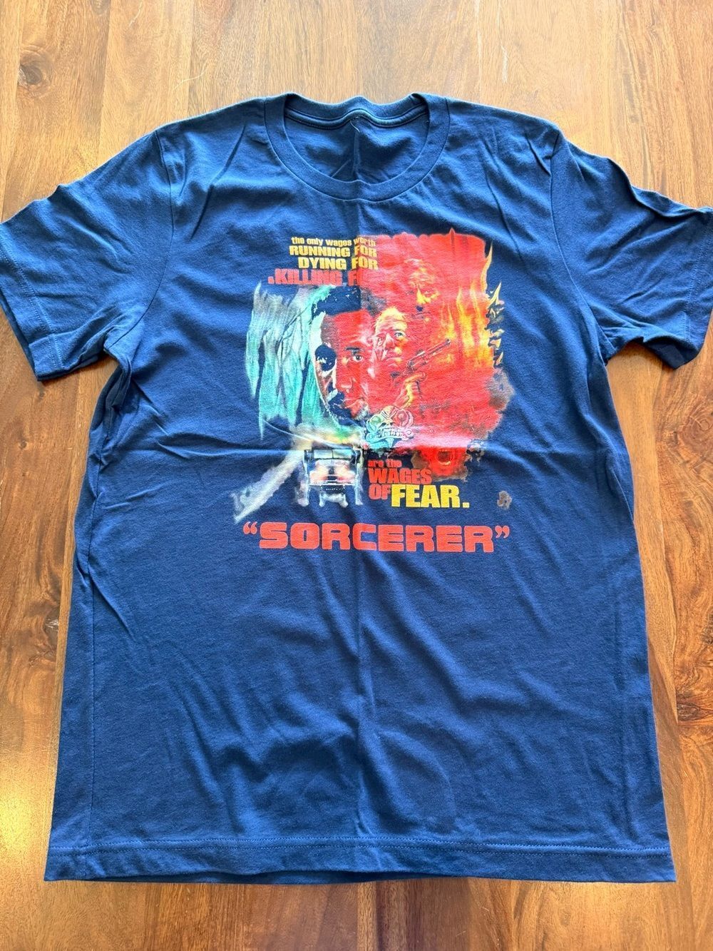 Vintage Navy 'Sorcerer' Graphic Tee with Red & Blue Art